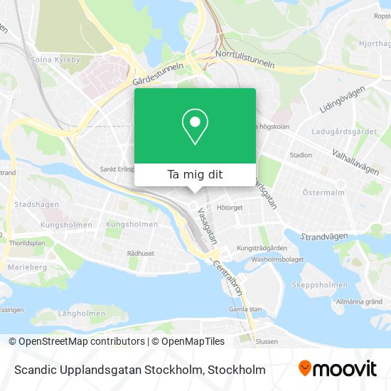 Scandic Upplandsgatan Stockholm karta