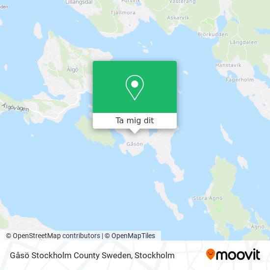 Gåsö Stockholm County Sweden karta