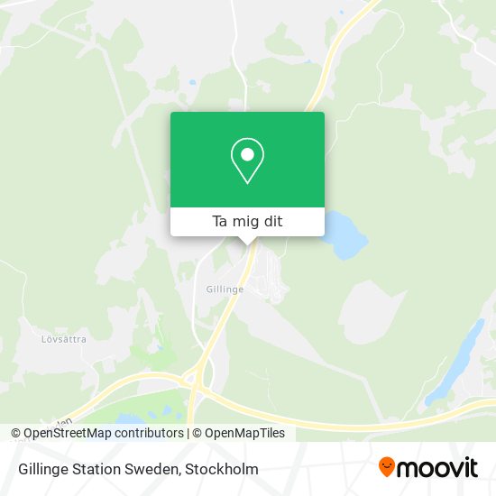 Gillinge Station Sweden karta