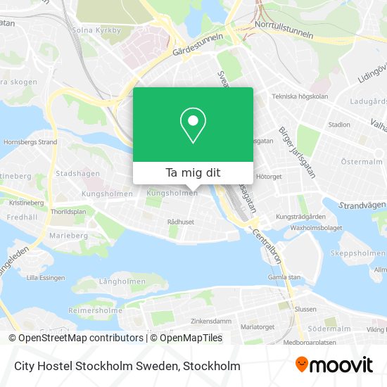 City Hostel Stockholm Sweden karta