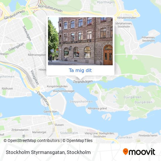 Stockholm Styrmansgatan karta