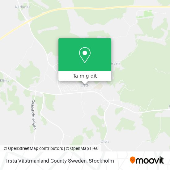 Irsta Västmanland County Sweden karta