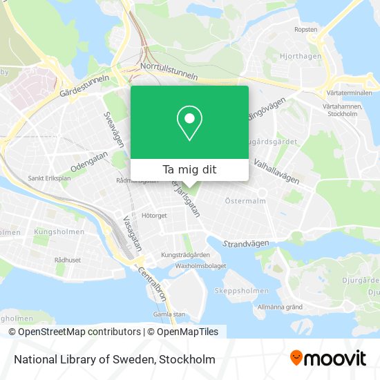National Library of Sweden karta