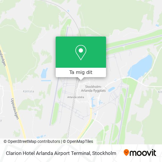 Clarion Hotel Arlanda Airport Terminal karta