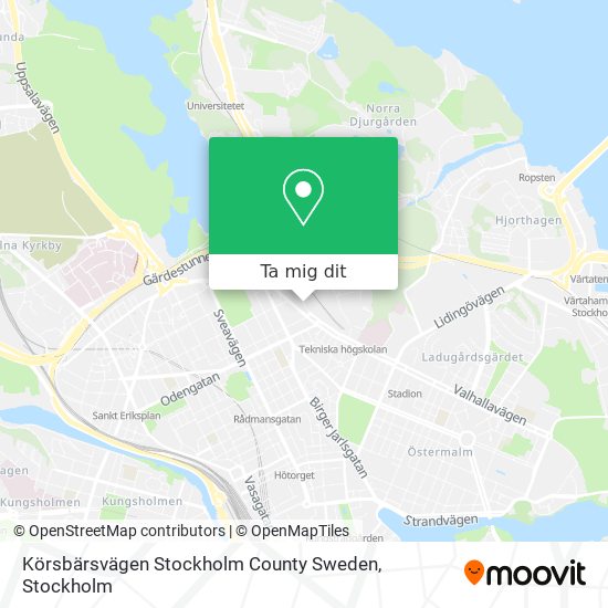 Körsbärsvägen Stockholm County Sweden karta