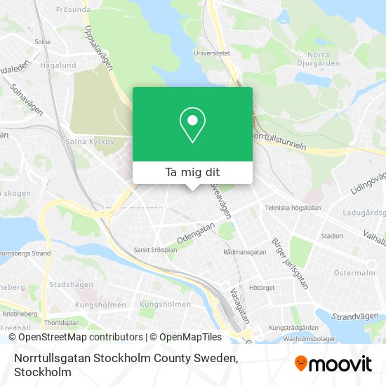 Norrtullsgatan Stockholm County Sweden karta