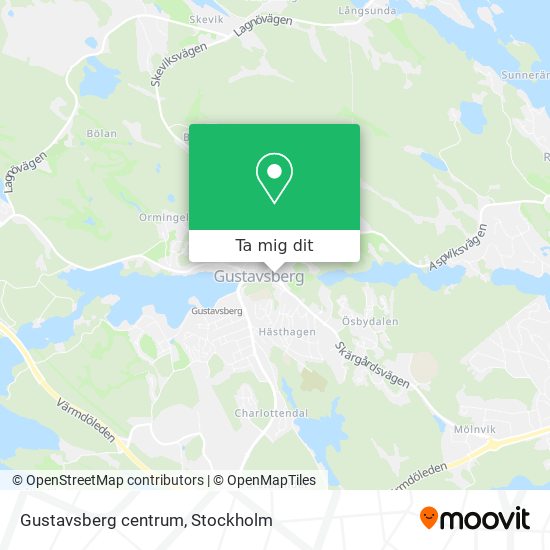 Gustavsberg centrum karta