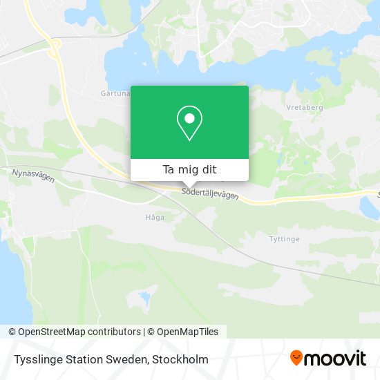 Tysslinge Station Sweden karta