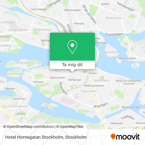 Hotel Hornsgatan Stockholm karta