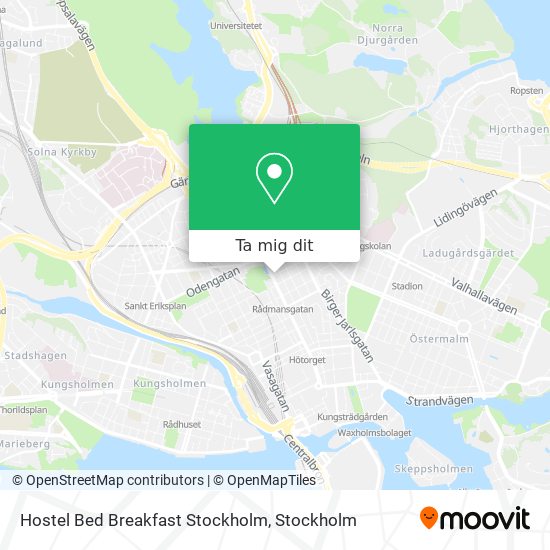 Hostel Bed Breakfast Stockholm karta