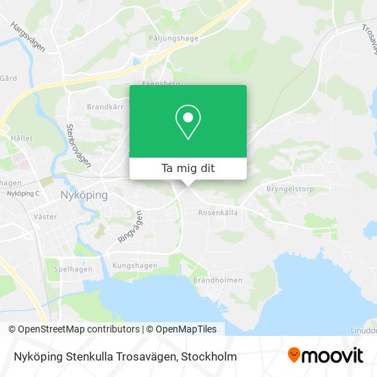 Nyköping Stenkulla Trosavägen karta