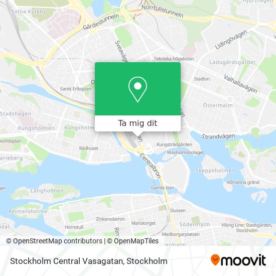 Stockholm Central Vasagatan karta