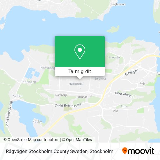 Rågvägen Stockholm County Sweden karta