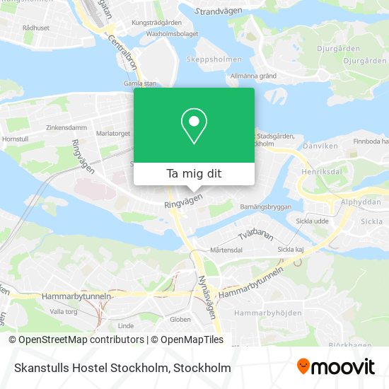 Skanstulls Hostel Stockholm karta