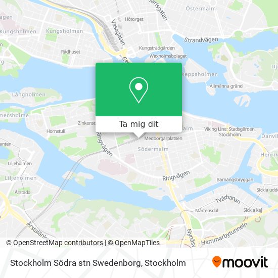 Stockholm Södra stn Swedenborg karta