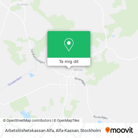 Arbetslöshetskassan Alfa, Alfa-Kassan karta