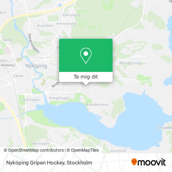 Nyköping Gripen Hockey karta
