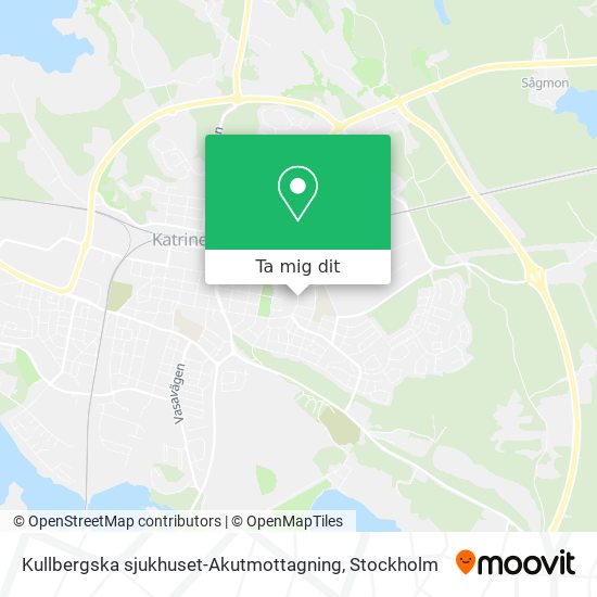 Kullbergska sjukhuset-Akutmottagning karta