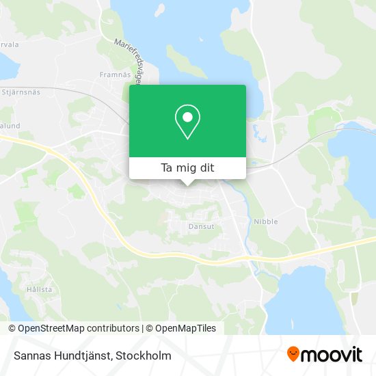 Sannas Hundtjänst karta