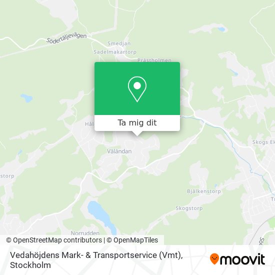 Vedahöjdens Mark- & Transportservice (Vmt) karta