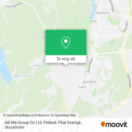 AB Me Group Oy Ltd, Finland, Filial Sverige karta