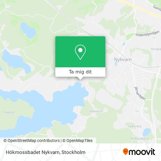 Hökmossbadet Nykvarn karta