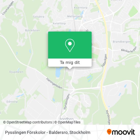 Pysslingen Förskolor - Baldersro karta