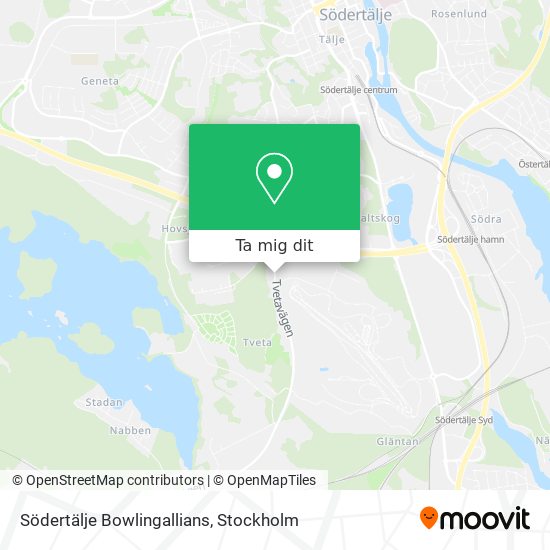 Södertälje Bowlingallians karta