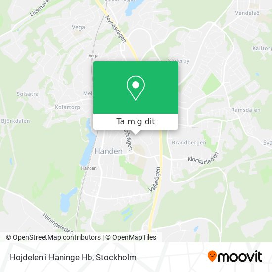 Hojdelen i Haninge Hb karta