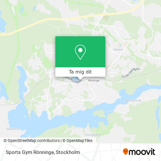 Sports Gym Rönninge karta