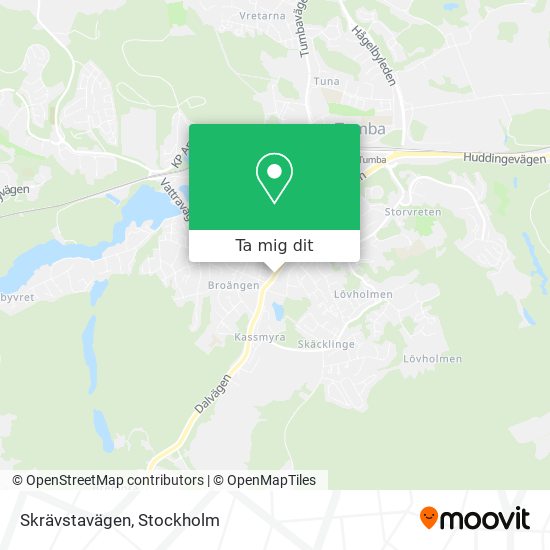 Skrävstavägen karta