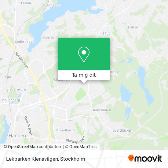 Lekparken Klenavägen karta