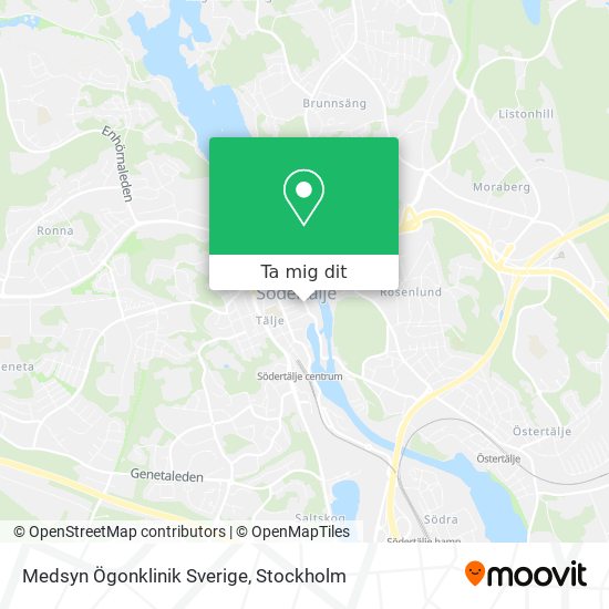 Medsyn Ögonklinik Sverige karta