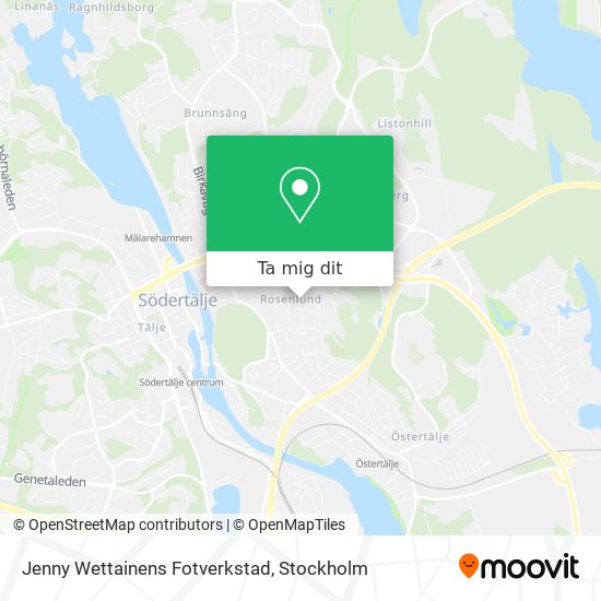 Jenny Wettainens Fotverkstad karta