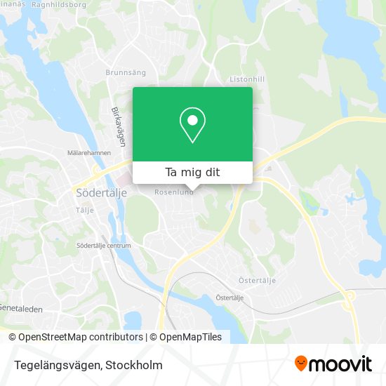 Tegelängsvägen karta