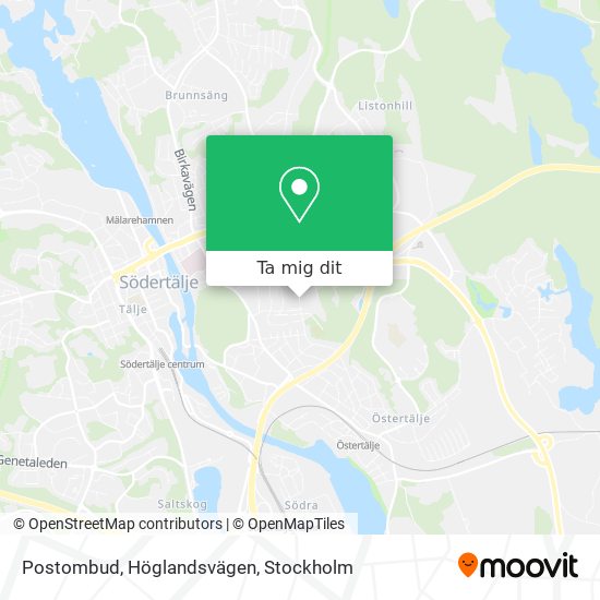 Postombud, Höglandsvägen karta