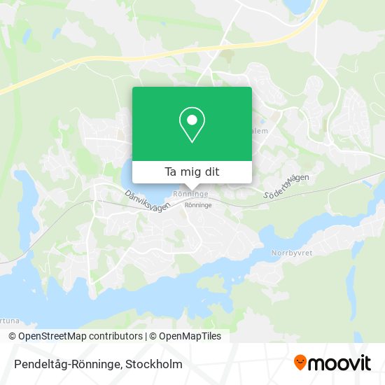 Pendeltåg-Rönninge karta