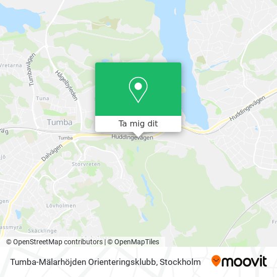 Tumba-Mälarhöjden Orienteringsklubb karta