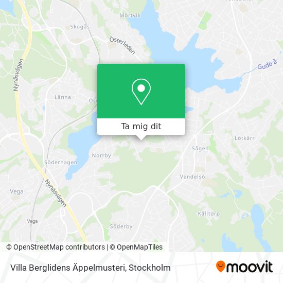 Villa Berglidens Äppelmusteri karta