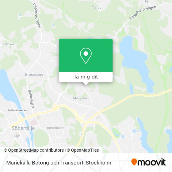 Mariekälla Betong och Transport karta