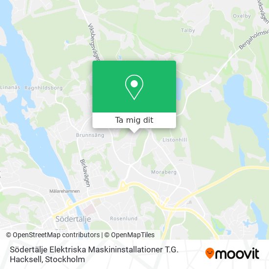 Södertälje Elektriska Maskininstallationer T.G. Hacksell karta