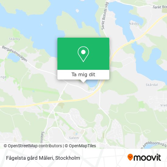 Fågelsta gård Måleri karta