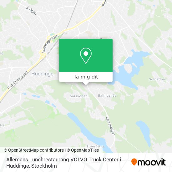 Allemans Lunchrestaurang VOLVO Truck Center i Huddinge karta