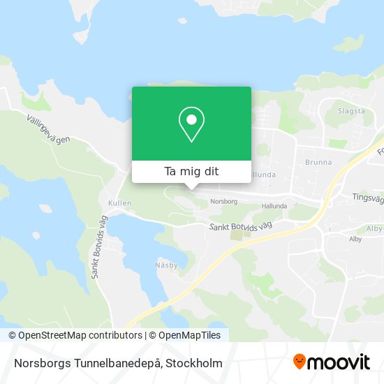 Norsborgs Tunnelbanedepå karta