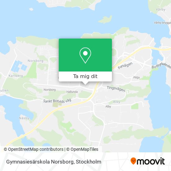 Gymnasiesärskola Norsborg karta