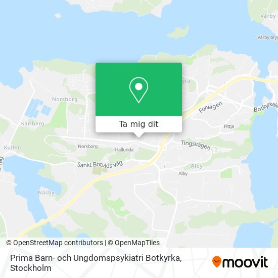 Prima Barn- och Ungdomspsykiatri Botkyrka karta