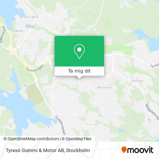 Tyresö Gummi & Motor AB karta