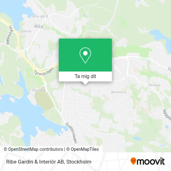 Ribe Gardin & Interiör AB karta