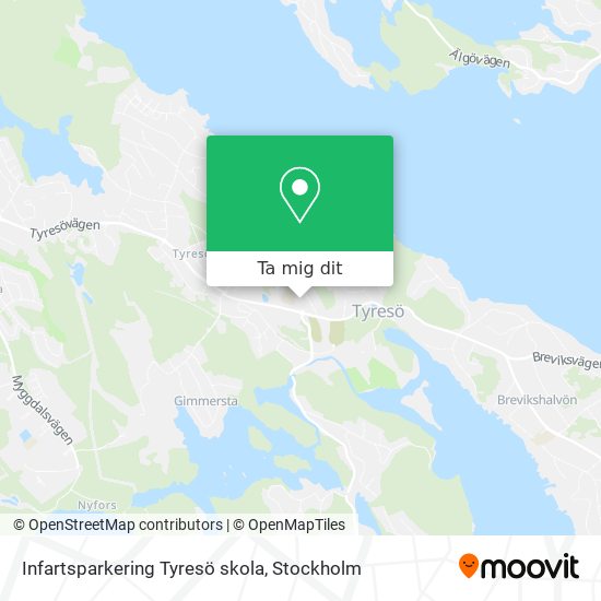 Infartsparkering Tyresö skola karta