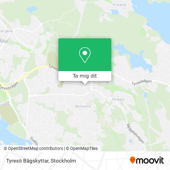 Tyresö Bågskyttar karta